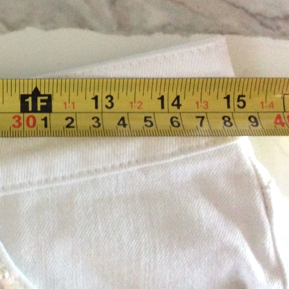 NWT Women’s White Denim with Pearls  Boyfriend Slim Straight-Leg Jeans - Picture 13 of 16